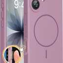 Miracase Magnetic for iPhone 17 Case, Compatible with MagSafe, Integrated Silicone Camera Control Cover, 3.0mm Thicken Shockproof Drop Protection Phone Case for 17,Blackcurrant
