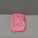 Mini Makeup Pouch for Purse Small Cosmetic Bag Pouch Nylon Travel Toiletry Organizers for Women Girls, Cute Storage Zipper Pouch Coin Purse for School Work Camping(Mini-Pink Heart)