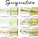 MEEDEE Green Ribbon Set - 6 Rolls, 36 Yards, Wired, Gold & Green for Christmas Tree Decorations (2.5 inch)