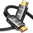 Snowkids 16K 10K 8K HDMI Cable 96Gbps 6.6FT/2M, 48Gbps Ultra High-Speed HDMI Cables Cord, 8K@120Hz, 4K@240Hz HDCP 2.3 & Dynamic HDR Compatible for TV/Monitor/Projector/Entertainment & More
