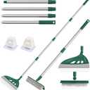 Air Broom Sweeper, Multifunction Silicone Broom, Household Floor Squeegee for Cleaning, Bathroom, Pet Hair, Dog Broom Brush Set Green