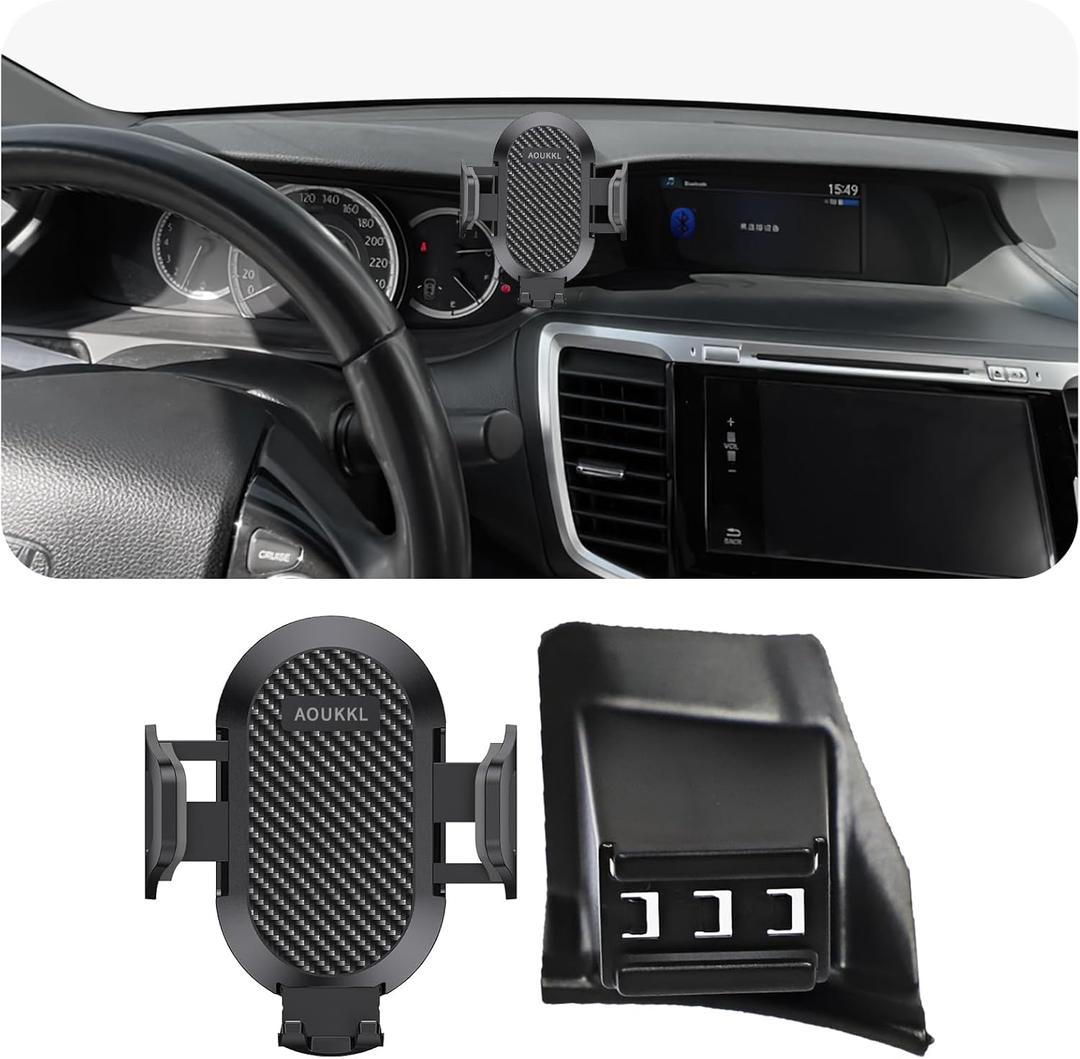 Car Phone Holder Fits for Honda Accord 2013-2017,9th 9.5th Gen Accessories,Thick Cases Friendly,Cell Phone Mount for 4.7-7 in Phones,360 Degree Rotation,Easy to Install