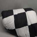 Andency Checkered Comforter Twin(66x90Inch), Black White Plaid Gingham Bed Set for Teen Boys Kids, Lightweight Microfiber Geometric Preppy Bedding, 2 Pieces