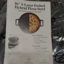 16" Hybrid Steel Pizza Pan, 3-Ply Nonstick Pizza Steel for Oven & Stove