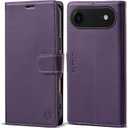 Wallet Case for iPhone 17 Air with Credit Card Holder,PU Leather Folio Flip Kickstand Protective Shockproof Cover for Apple 17 Air Phone Case (Purple, for iPhone 17 Air - 6.5'')