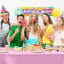 CXPSINC Plastic Tablecloth 54" x 108"Disposable Tablecloth Rectangle Plastic Table Cover for 6 to 8 Foot Tables Indoor or Outdoor Parties Birthdays Christmas (Pink, 16 Pack)