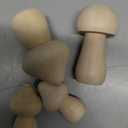 60PCS Unfinished Wooden Mushroom, 6 Sizes of Natural Mini Wood Mushrooms for Arts and Crafts Projects Decoration, DIY Paint Color
