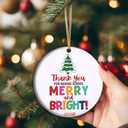 Teacher Appreciation Gifts, 2025 Christmas Ornament for Teacher Gift, Teacher Memory Ceramic Keepsake Ceramic, Thank You Gift for Teacher, End of Year Teacher Appreciation (C13)