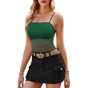 Avidlove Women Mesh Bodysuit Top Sexy Spaghetti Strap Cami Sleeveless Sheer Going Out Tops Concert Outfits