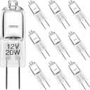 Diximus G4 Low Voltage Halogen Bulbs - 20 Watt Small Light Bulb  12V Landscape Light Bulbs 20W Bi-Pin Bulb for Under Cabinet Puck Light, Chandeliers, Track Lighting - Warm White 2700K - 10 Pack