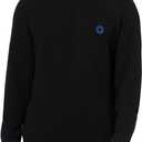 HUGO Men's Ribbed Regular Fit Knit Sweater (Large, Black Jade)