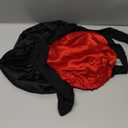 ZIMASILK 100% Mulberry Silk Bonnet for Sleeping Women Long Hair Double Layer Silk Hair Wrap with Tie Band Stay On Head (1Pc, Black)