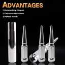 Wheel Spike Lug Nuts & Cone/Conical Bulge Seat kit M14x1.5 Compatible with GMC Yukon Suburban GMC Ford F250 F350 RAM 2500 Sierra 3500 More Replace 24+1 pcs