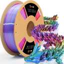 LOVOON PLA 3D Printing Filament 1.75MM Tricolor Change by Angle Filament PLA Multicolor Silk pla Filament, Fit Most FDM Printers and 3D Pen, Silk Rose Red/Sky Blue/Yellow, 1KG(2.2lb)/Spool