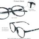 VisionGlobal Blue Light Blocking Glasses for Women/Men, Anti Eyestrain, Computer Reading, TV Glasses, Stylish Oval Frame, Anti Glare (Gray, +3.75 Magnification) (05_days_gray)