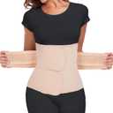 Postpartum Belly Band  Postpartum Belly Wrap, Abdominal Binder Post Surgery C-section Recovery Support Belt After Birth Brace, Slimming Girdles (Classic Beige, XL)