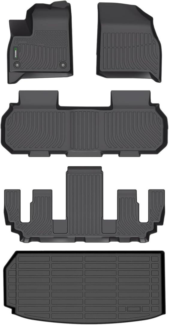 ANBINGO7 Seat Floor Mats Fit for Buick Enclave 2025 /GMC Acadia 2024-2025 /Chevy Traverse 2024-2025 All Weather Mat for Buick Enclave TPE Car Matt for Enclave Rubber Carpet for Enclave