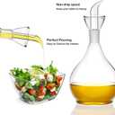 HAIZEEN 31ounce/900ml Olive Oil Dispenser Oil Bottle Glass with No Drip Bottle Spout