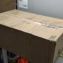 Sweetcrispy Small Office Desk Chair with Wheels Armless Comfy Computer Chair with Lumbar Support, PU Leather Low Back Adjustable Height 360 Rolling Swivel Task Chair Without Arm for Home, Bedroom (Brown)