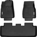 BaseLayer Floor Mats for Tesla Model Y (2021-2026) Juniper  Made in USA  Fits 5-Seater Only - Premium All-Weather Mats  Front & Rear (Gray Logo) (3-Piece)
