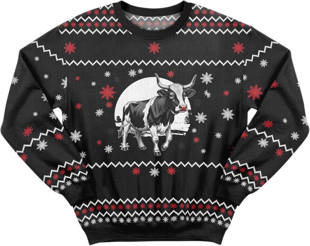99TIMORO Funny Ugly Christmas Sweater for Men and Women, Holiday Pullover 2025, Novelty Crewneck Sweatshirt, Festive Gift (XL)