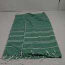EBRU Home Turkish Beach Towel - Prewashed for Soft Feel, 100% Organic Cotton Quick Dry Beach Towel with Lively Colors - Unique Turkish Towels for Bathroom (Green)