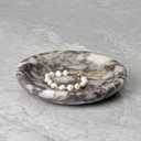 ZSHAWN Natural Marble Ring Dish Jewelry Tray  5.5" Trinket Dish for Rings Earrings Necklace, Scratch-Resistant Vanity Organizer, Elegant Gift for Women (Calacatta Viola)