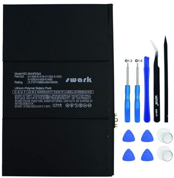 Replacement A1389 Battery Compatible with 3 3rd 4 4th A1389 A1416 A1430 A1403 A1458 A1459 A1460 616-0586 616-0593 616-0604 969TA103H 969TA110H with Tools