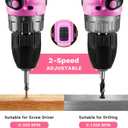 Power Drill Cordless: DEKOPRO Pink Cordless Drill 20V Electric Power Drill Set Tool for Women Drills with Battery and Charger 20 Volt Drills Driver Kit
