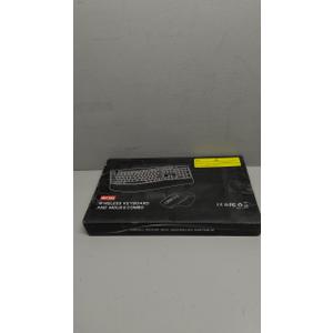 Wireless Keyboard and Mouse Combo, 2.4G Full Size Wave Keys Ergonomic Keyboard with Wrist Rest and 3-Level DPI Adjustable Wireless Ergonomic Mouse for Windows, Mac OS Desktop/Laptop/PC(Black)