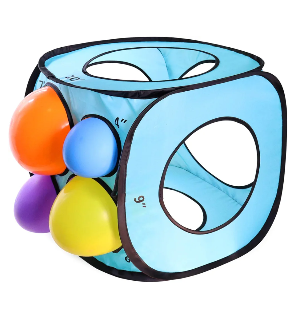 13 Sizes Balloon Szier Cube Box, Collapsible Measurement Tool No Assembly Required, for Decorations, Arches, Columns(212 Inch) (Red)