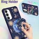 Buleens for Samsung Galaxy S23 FE Case 6.4 Inch - with Ring Stand & Camera Cover Cute Designed Women Girls Sun Moon Stars for Samsung S23 FE Case Compatible with Magsafe