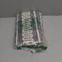 DII Textured Woven Rug Collection Hand-Loomed Shag Printed, 2x3 Ft, Chenille Stripe French Blue