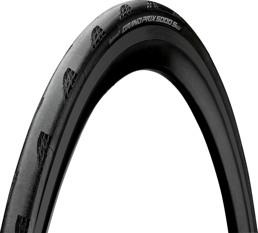 Continental Grand Prix 5000 S TR - Tubeless Road Bike Tire | Fast, Light, Durable - BlackChili, Vectran Breaker, LazerGrip, Active Comfort Technology (700x32)