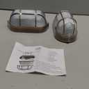 2-Pack Outdoor Oval Wall Lights, 8.3"Nautical Bulkhead Sconce, Flush Mount for Wall or Ceiling, Aluminum with Frosted Glass, Vandal Resistant Security Light E26 Base, Waterproof Garage, Terrace, Sauna (Bronze)