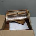 Aycarzcy Corner bread box Bread Box for Kitchen Countertop - Corner Bread Storage Box 16.5" H, Premium Wood with Glass Door, Perfect for Homemade Bread, Baguettes & Pastries