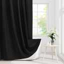 Black Boho Fabric Cloth Shower Curtain, Modern Farmhouse Shower Curtains for Chic Elegant Neutral Bathroom Decor, Bohemian Cute Shower Curtain with Shabby Geometric Texture, 72 x 72