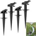 4 Pack Metal Garden Hose Guide Spike Decorative Watering Hose Guides Stakes Guards with Frog-Shaped Cast Iron for Lawn Yard Outside Plants Flower Beds Protection