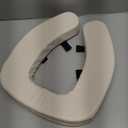 Soft Padded Toilet Seat Cushion with 2-Inch High-Density Foam & Waterproof PU Fabric, U-Shape Padded Toilet Cushion - Secure Hook & Loop Tape, Fits Standard/Elongated Toilets (Beige)