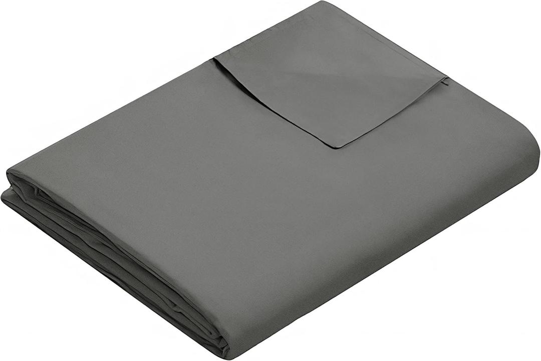 Weighted Idea Cool Removable Duvet Cover 48"x72" for Weighted Blanket, Oeko-texCertified 100% Cotton, (Soft and Fabric, Dark Grey)