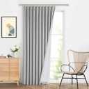 WEST LAKE French Pleated Full Blackout Curtain Panels 108 Inches Length,Light Grey Linen Blended Drapes for Bedroom,Modern Window Treatment,Back Tabs Hooks,60" Wx108 L(Pack of 1)