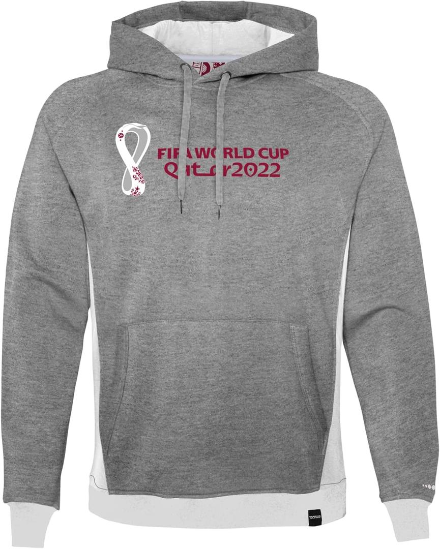 Outerstuff Men's FIFA World Cup Premium Fleece Hood (Large, Heather Grey)