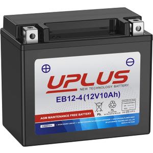 Motorcycle Battery YTX12-BS, UPLUS EB12-4 Powersports Batteries High Performance, AGM Maintenance Free Battery for Bike ATV Scooter