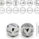 Stainless Steel Date Night Dice for Couples – Premium Metal Decision Dice Set with Gift Box – Romantic 11th Anniversary & Valentine's Day Gift for Him or Her – Novelty Game for Spontaneous Adventures