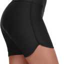 Yilisha Womens Tummy Control Swim Shorts Black Plus Size High Waisted Bikini Bottoms Swimsuit Shorts Swim Bottoms Swimwear (XX-Large)