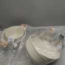 CAROTE 14 Pcs Pots and Pans Set Nonstick,Cookware Set Kitchen Cooking Set with Utensil and Pan Protectors (Cream White)