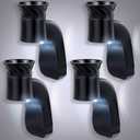 4 Pcs Wall Fragrance Plug with Night Light Compatible with Bath and Body Works WallFlower Fragrance, ETL Certified, Rotatable, Accurate Scent Control Fragrance Diffuser Plug for Home, Office (Black)