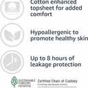 Amazon Basics Incontinence Underwear for Women, Protective, Disposable, Postpartum, Maximum Absorbency, Large, Lavender, 18 Count