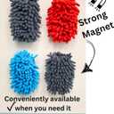 4 Pieces Dry Erase Board Erasers, Magnetic Microfiber Whiteboard Eraser, Washable & Reusable Microfiber Shag Eraser for Classroom, Office, Home Use (Gray, Blue, Red)