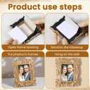 10 Pcs Gold Mini Picture Frames with Stands, Tiny Vintage Picture Frames Oval/Rectangle Mini Baroque Resin Frame for Tabletop Display, Wall Decor, Vintage Home, Wedding